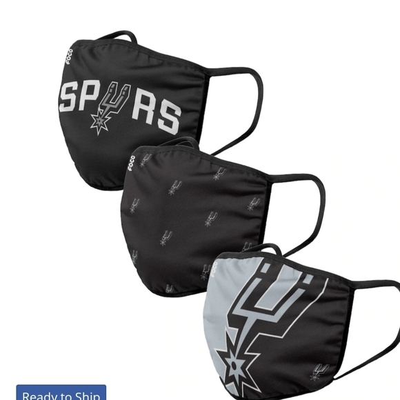NBA Other - 3 Pack San Antonio Spurs Face Mask NEW